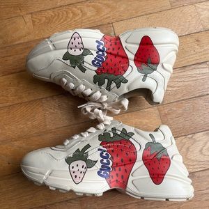 100% Authentic Gucci Strawberry Sneakers
